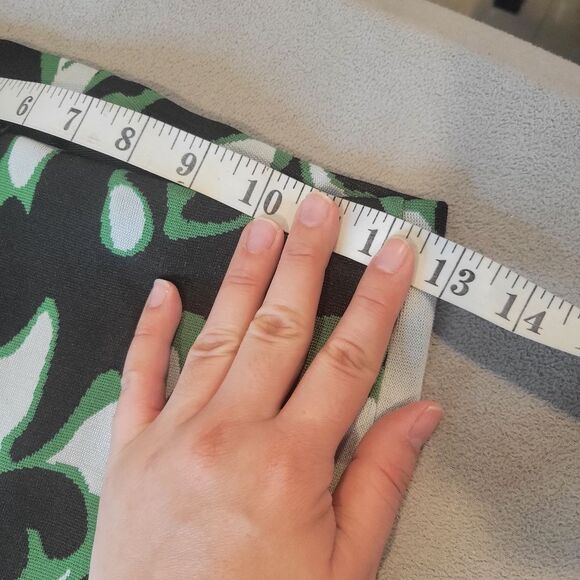 ZARA Black Green Pants Size Medium Flare - Picture 4 of 9